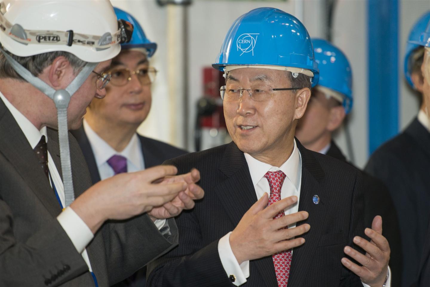 Ban Ki-moon en visite au CERN