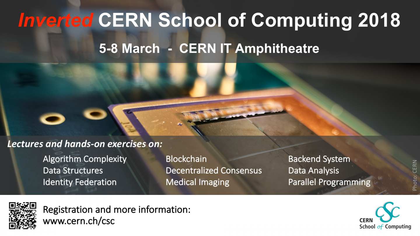 5-8 March at CERN: 11th Inverted CERN School of Computing 