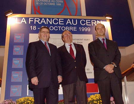 Claude Allègre, Luciano Maiani and Pierre Moscovici