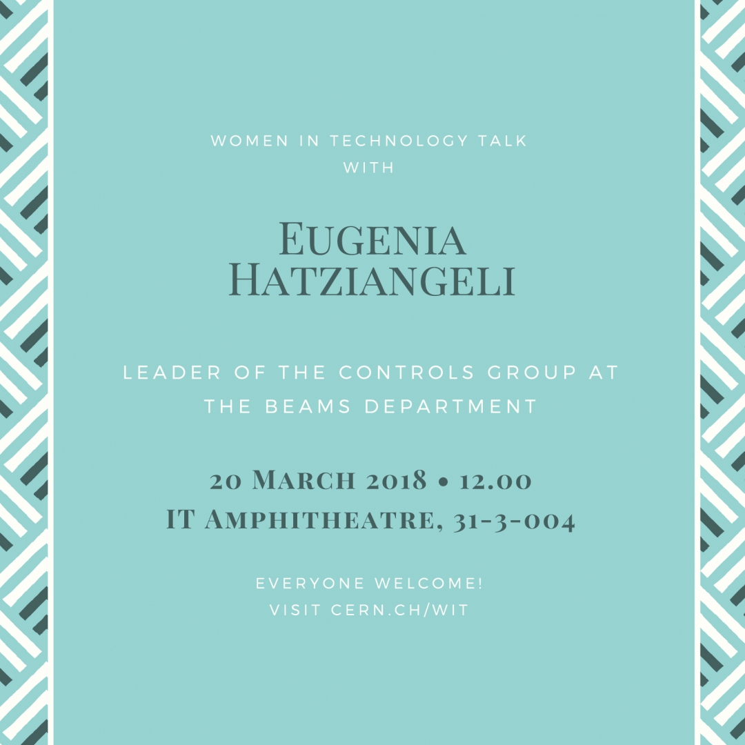 WIT Diversity Talk with Eugenia Hatziangeli | 20 March 