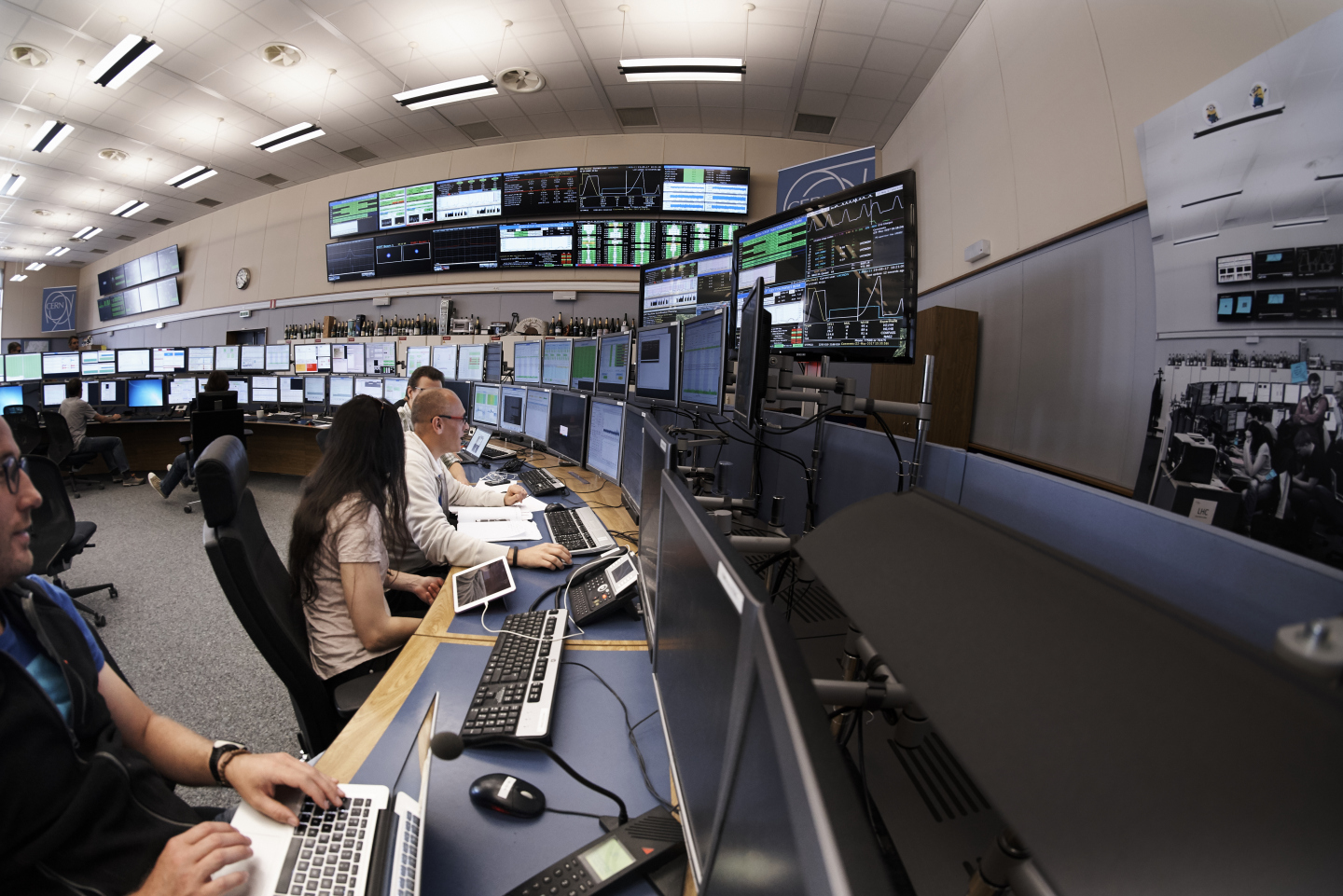 People working in CERN's Control Centre
