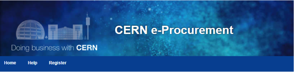 CERN procurement banner
