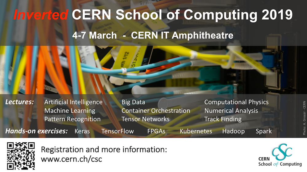 4-7 March at CERN: 12th Inverted CERN School of Computing