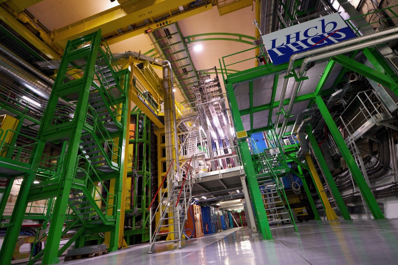 A photograph of the LHCb detector