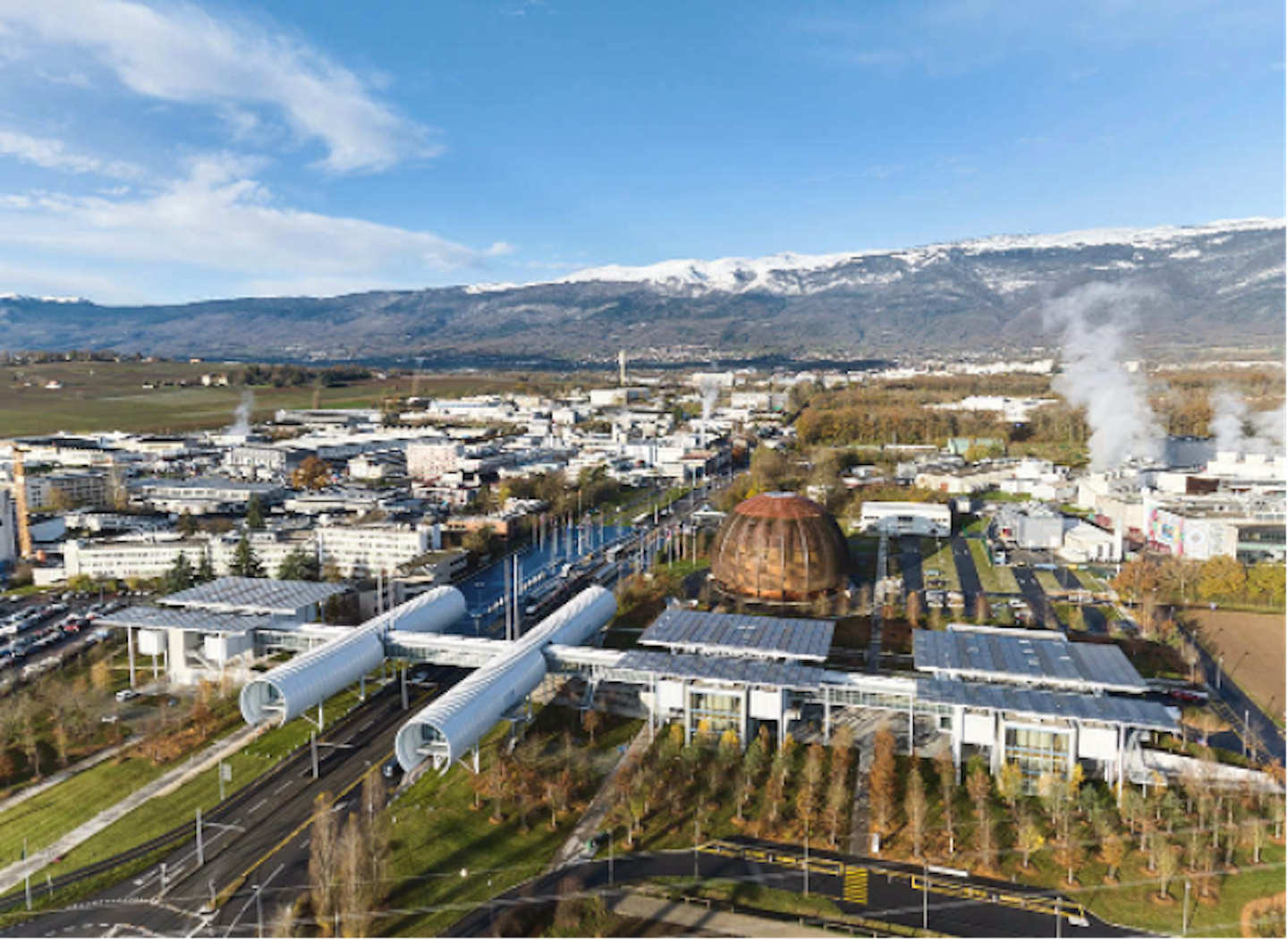 Aerial view of CERN Science Gateway
