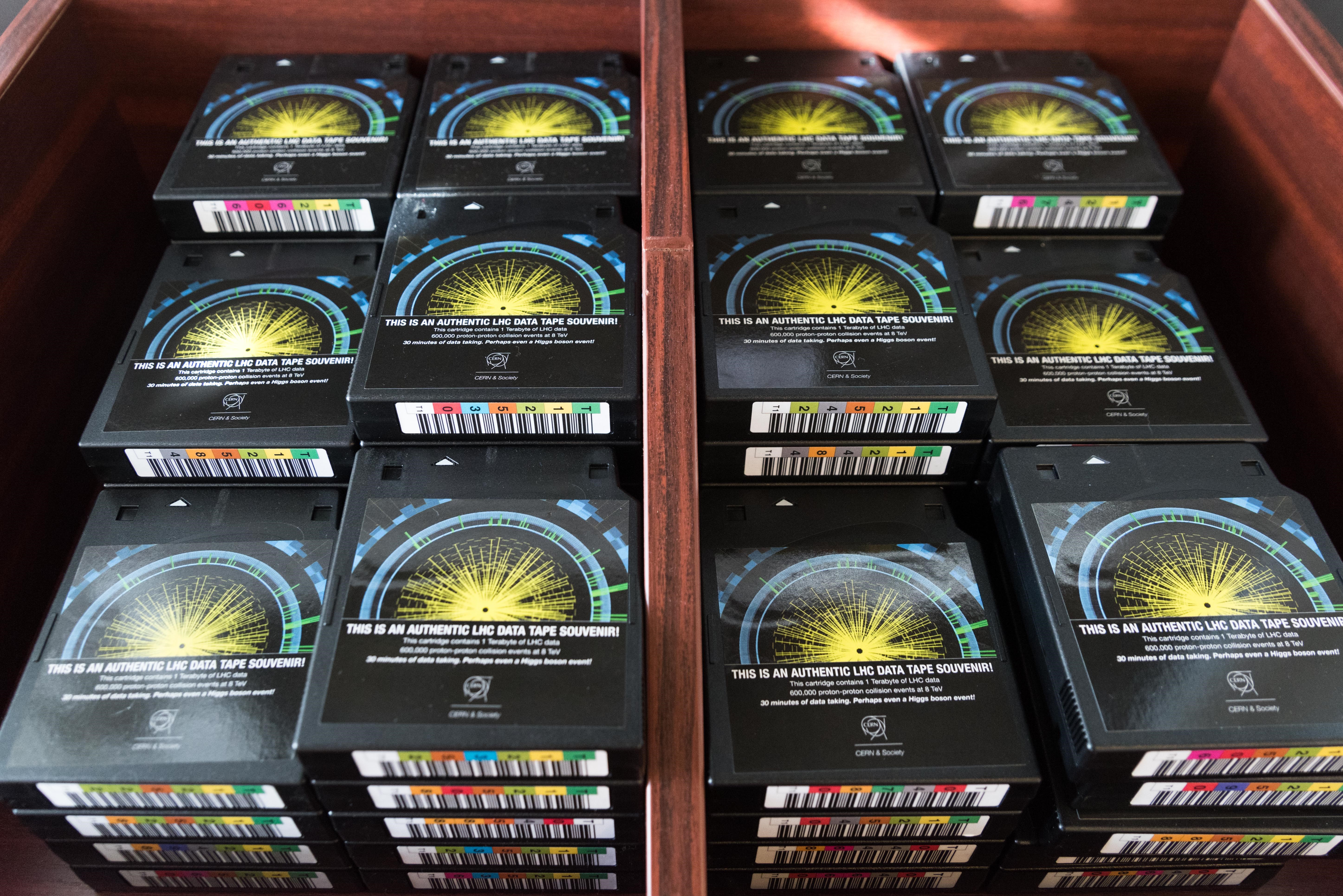 Pile of LHC tapes