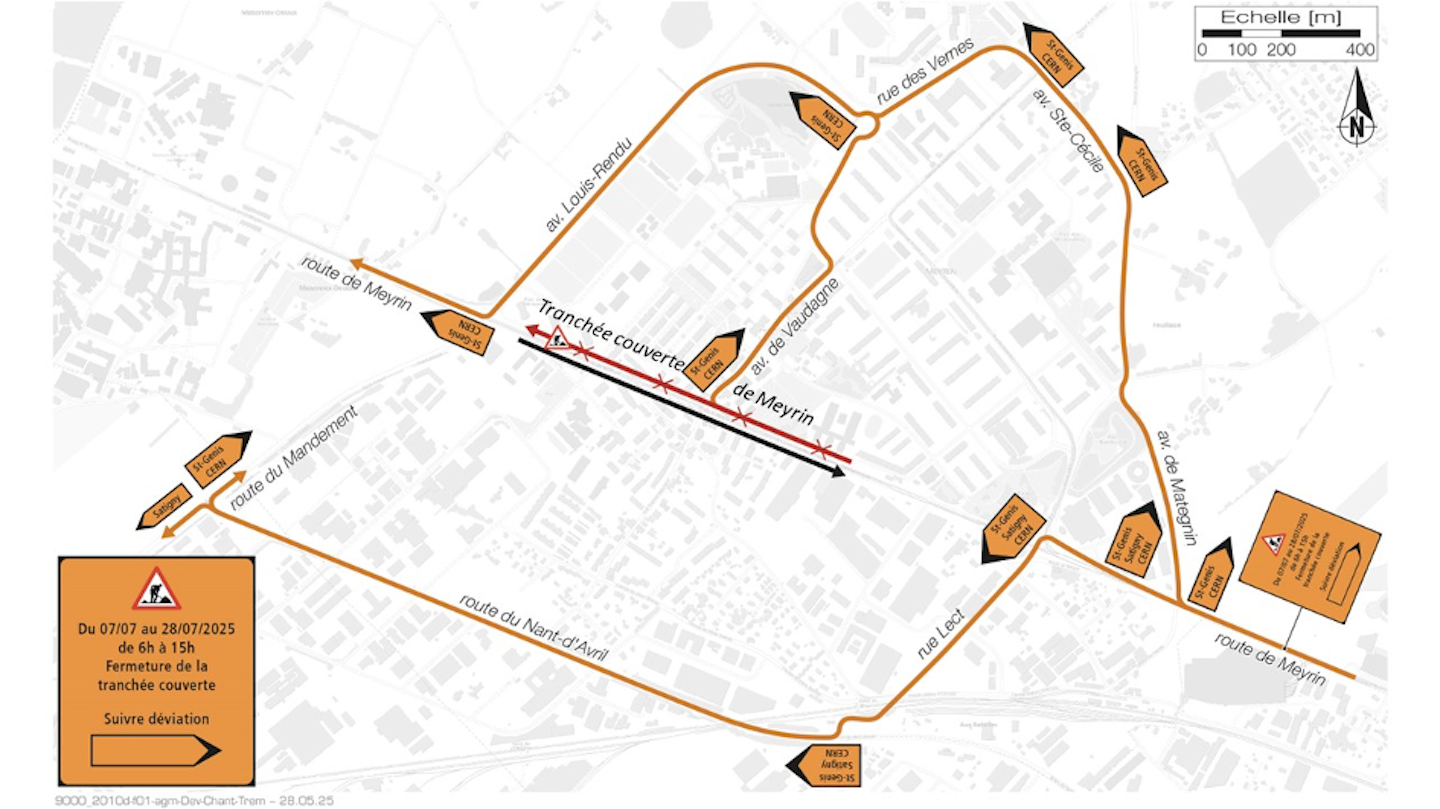 Map works Route Meyrin