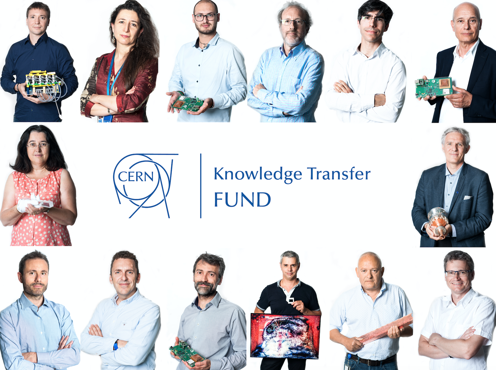 Some of CERN personnel who benefited from the CERN Knowledge Transfer Fund.