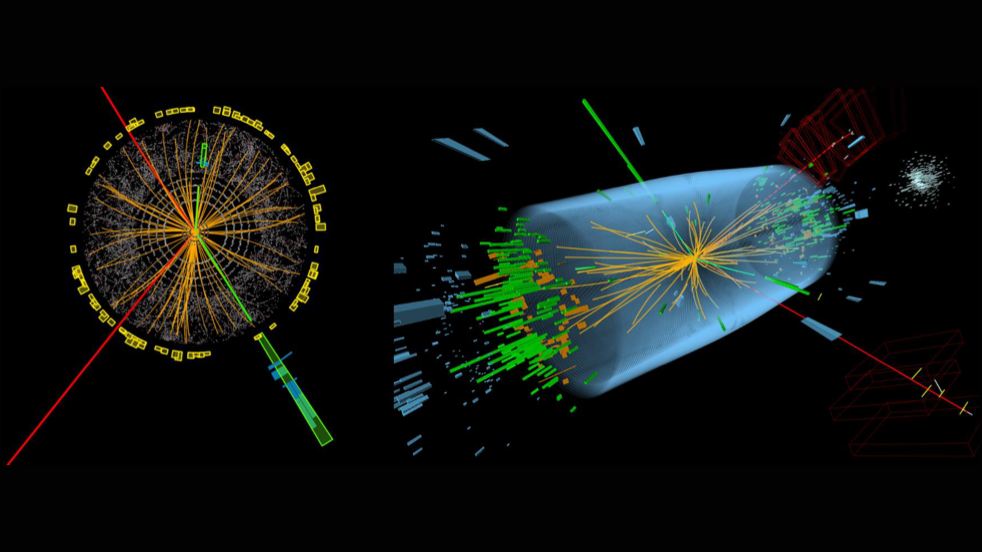 Higgs boson event displays from ATLAS and CMS