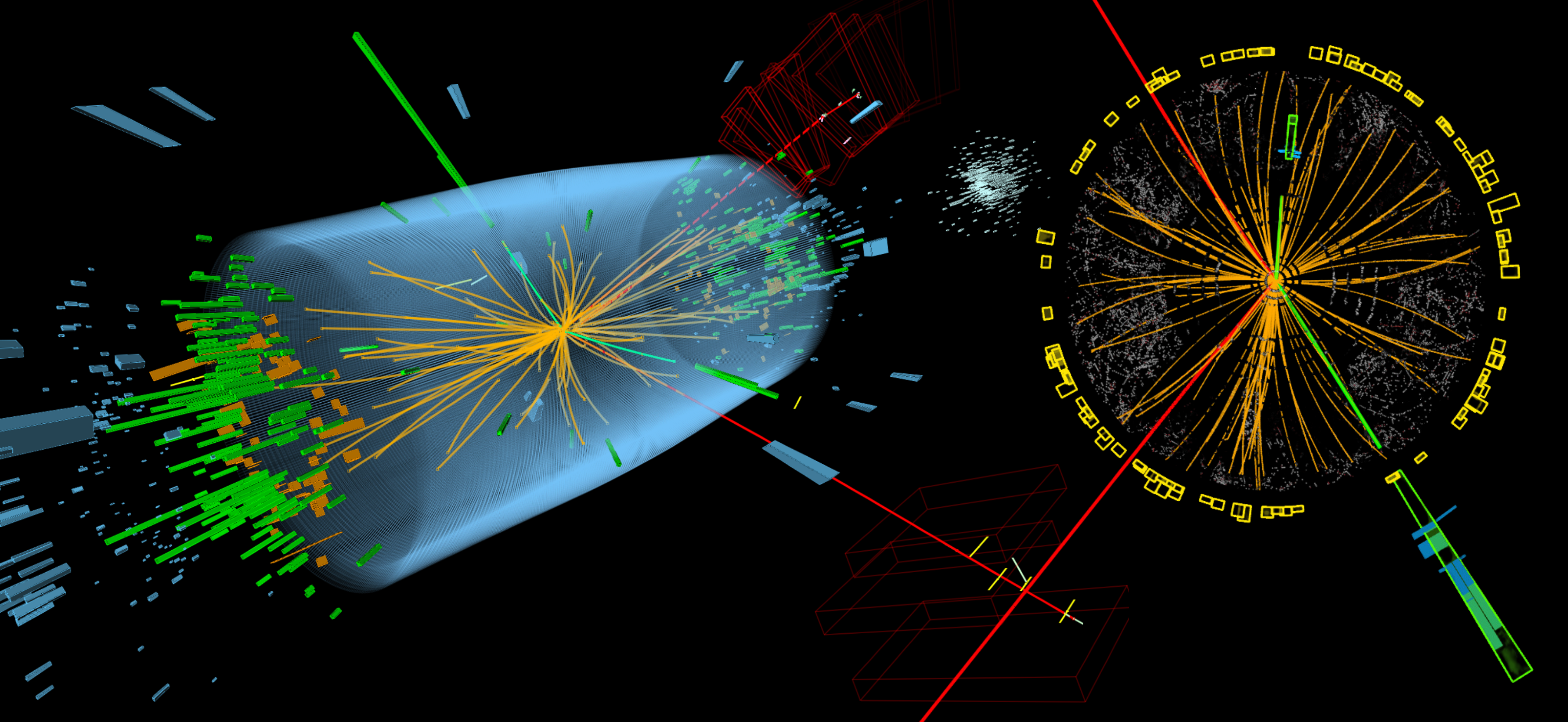 Higgs boson event displays from ATLAS and CMS