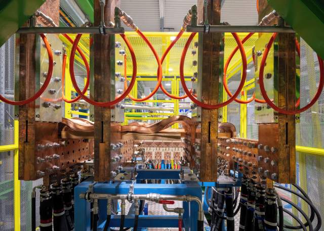 “Technologies of Tomorrow” by Marc Goodwin, first place. Picture taken at the newly built galleries of the HL-LHC, the successor to CERN’s flagship accelerator. The photographer was reminded of retro science fiction TV shows.