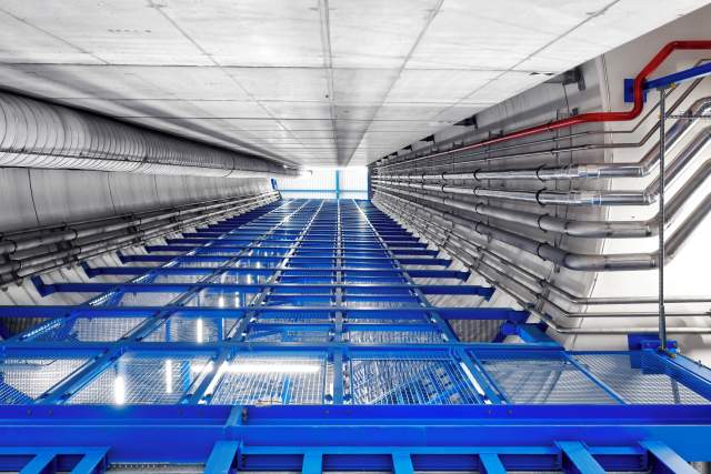 “air from the sky” by Vincent Hopfer. A connection shaft in the newly built HL-LHC galleries at Point 1.