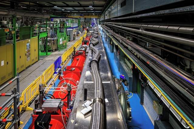 “Full Power, Full Scale” by Erik Kuna. Test set-up of the inner triplet magnets for the HL-LHC.