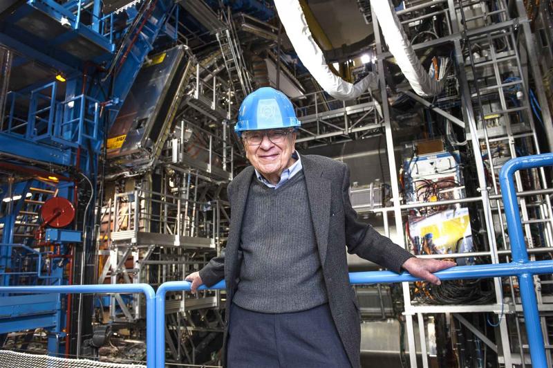 Murray Gell-Mann in the ATLAS experimental cavern