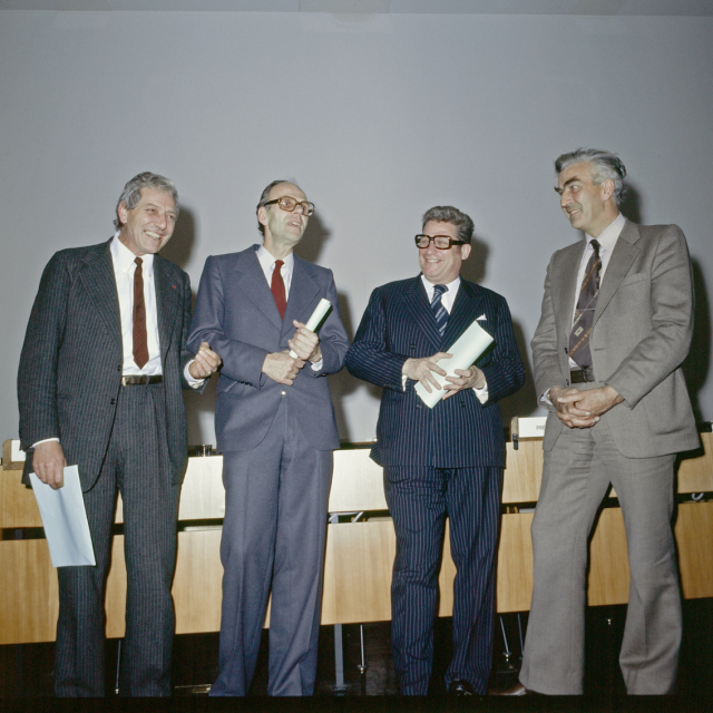 Bernard Gregory à une session du Conseil du CERN en novembre 1977 (Image: CERN)