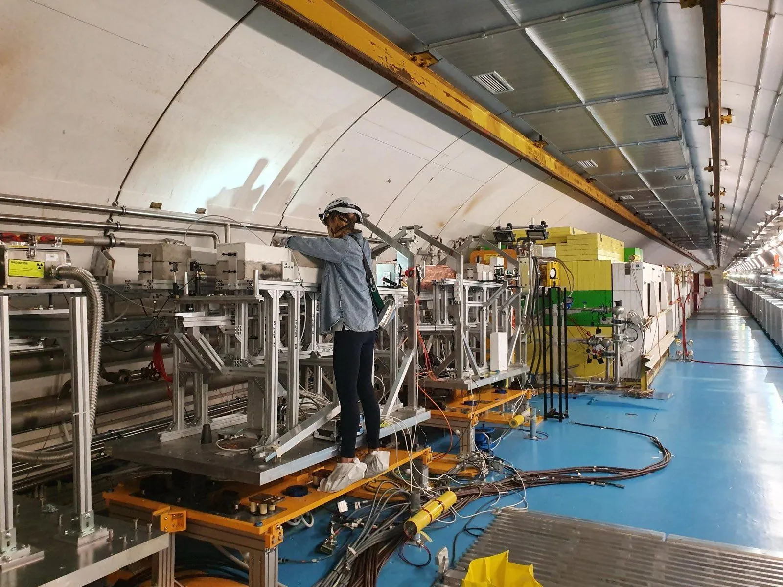 Probing asteroids with particle beams