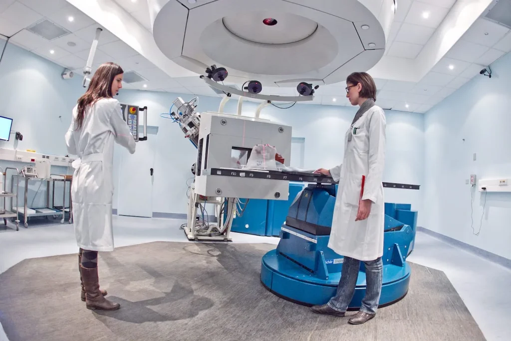 A treatment room at the Italian centre for hadron therapy