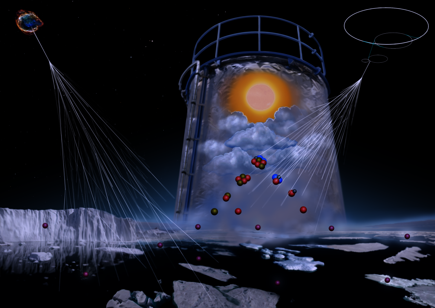 Simulation of the marine atmosphere in the CLOUD chamber.