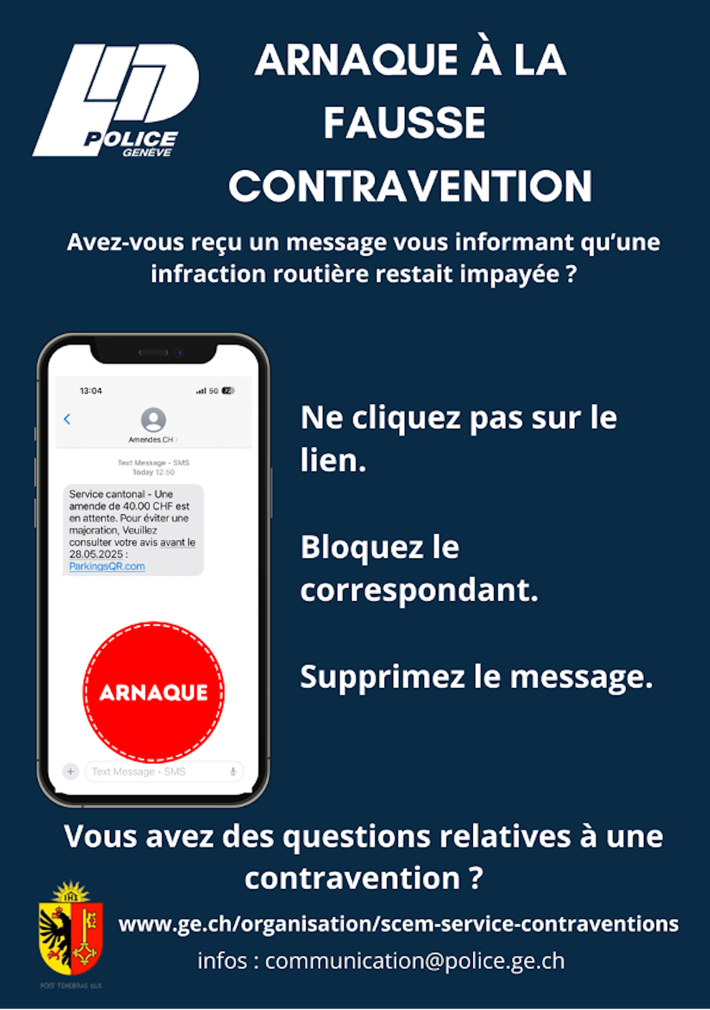 Arnaque à la fausse contravention – Mise en garde des autorités suisses