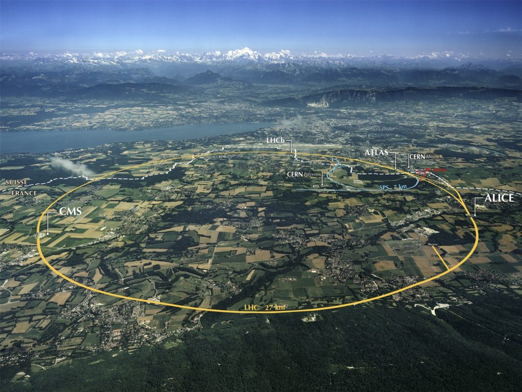 Aerial View of the CERN taken in 2008.