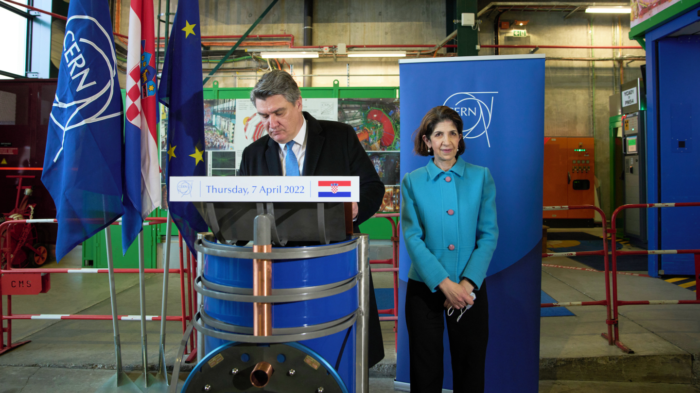 The President of Croatia visits CERN