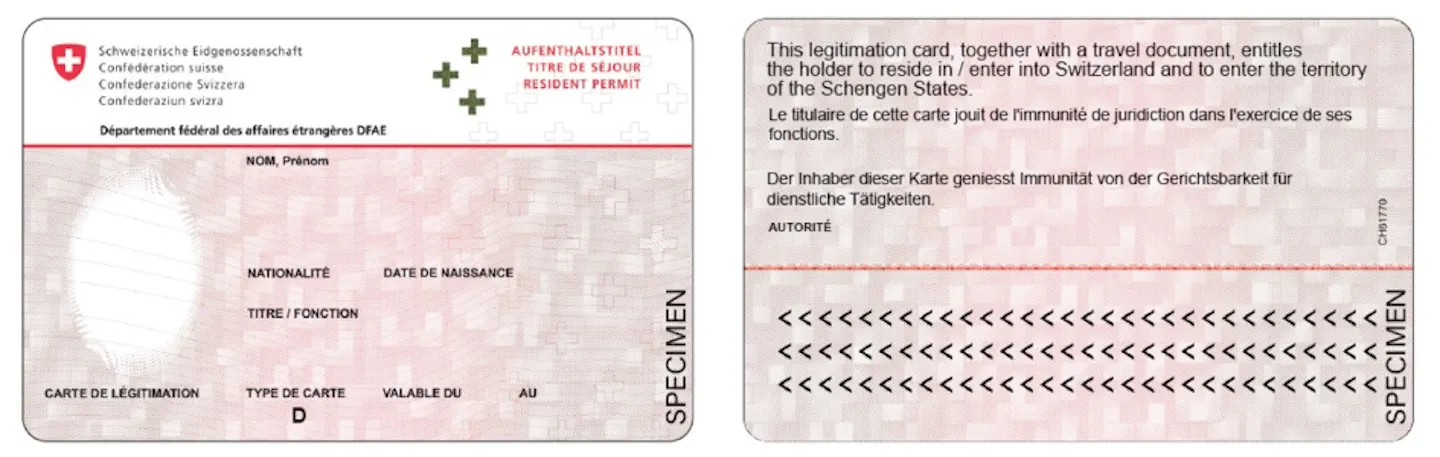 New Swiss legitimation cards models as of 2 March 2026