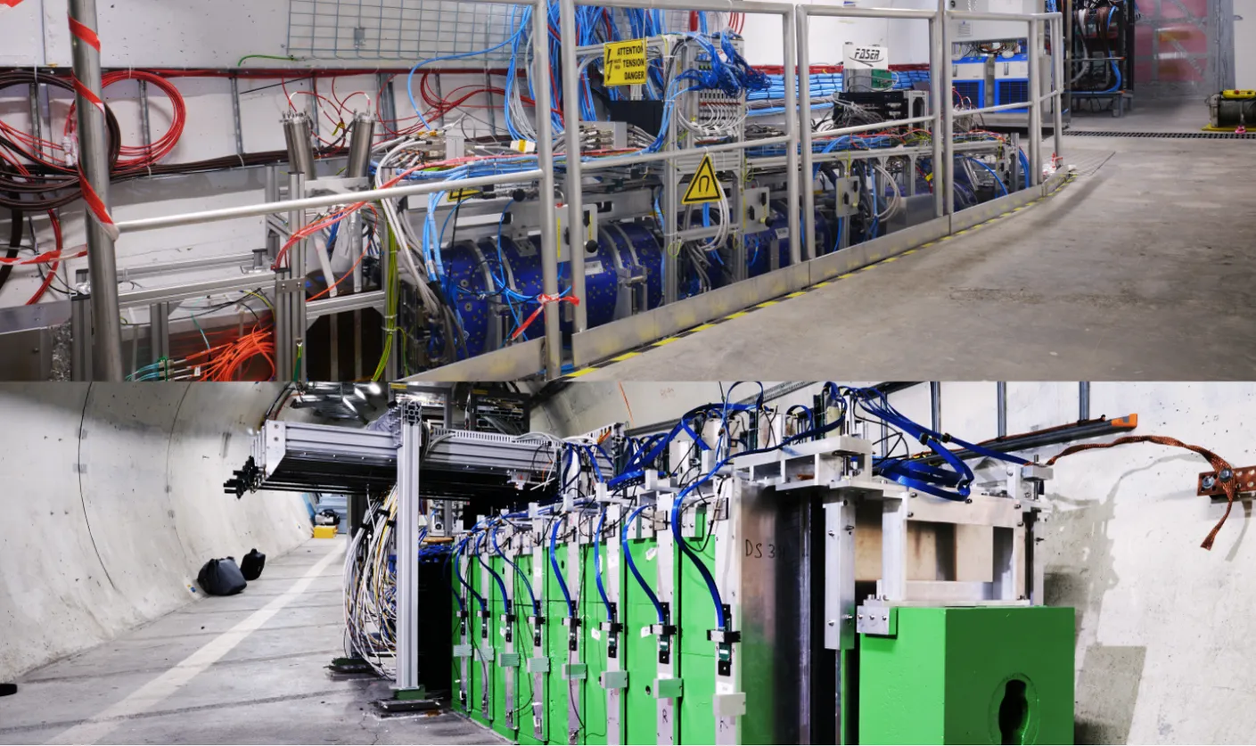 FASER (top) and SND@LHC (bottom) detectors