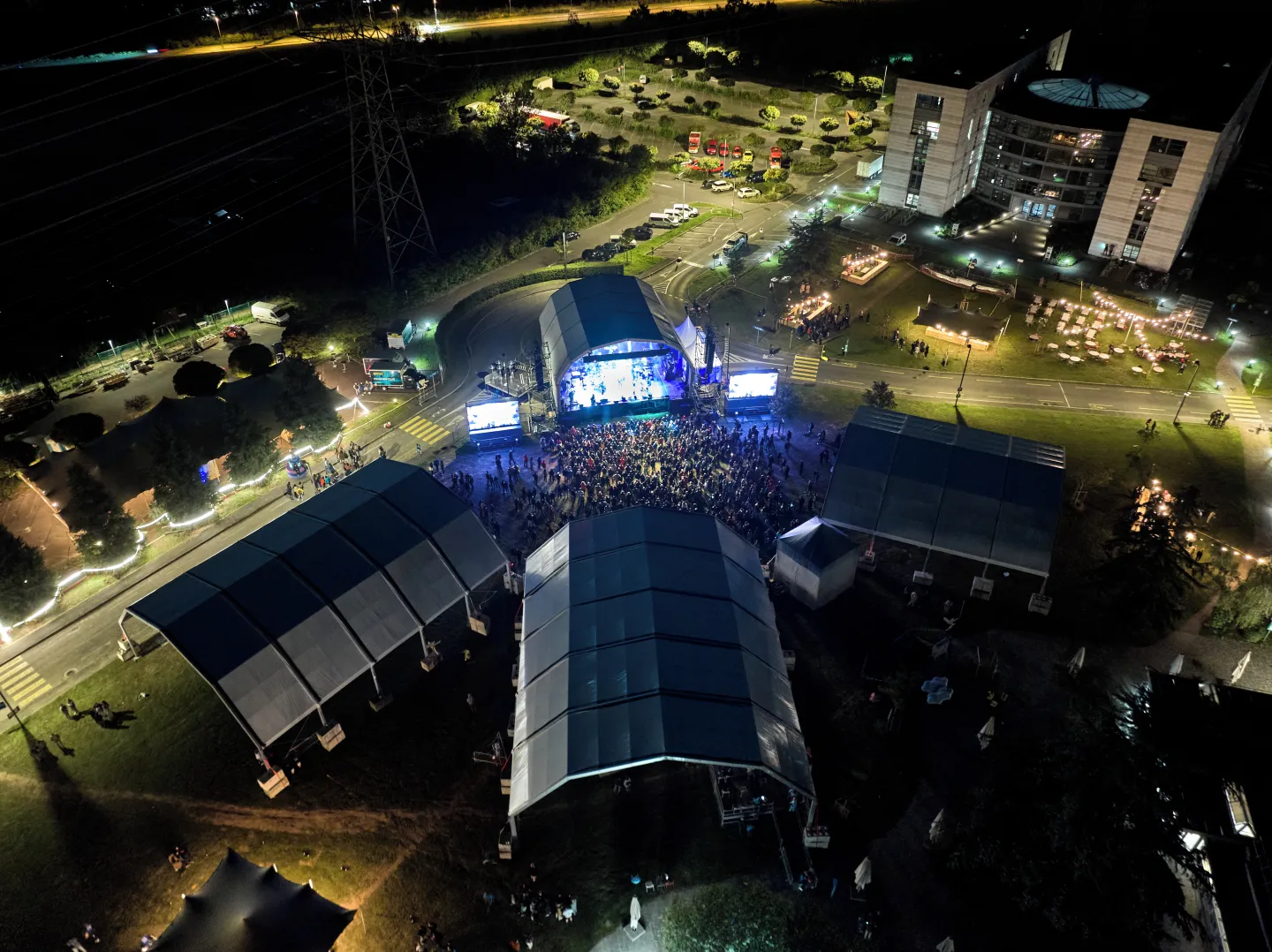 Drone view of CERN70 Community Event