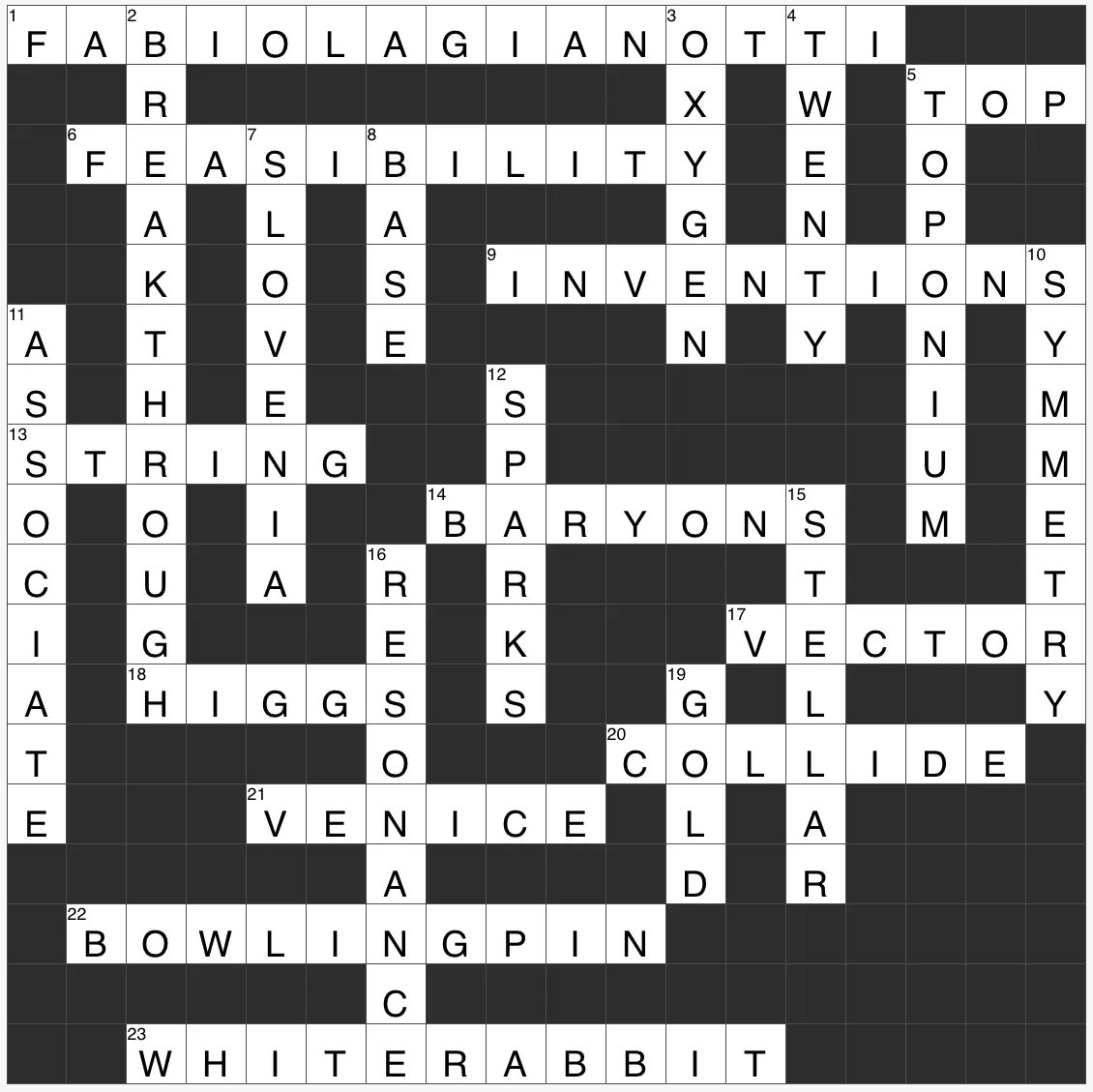 CERN 2025 Crossword Answers