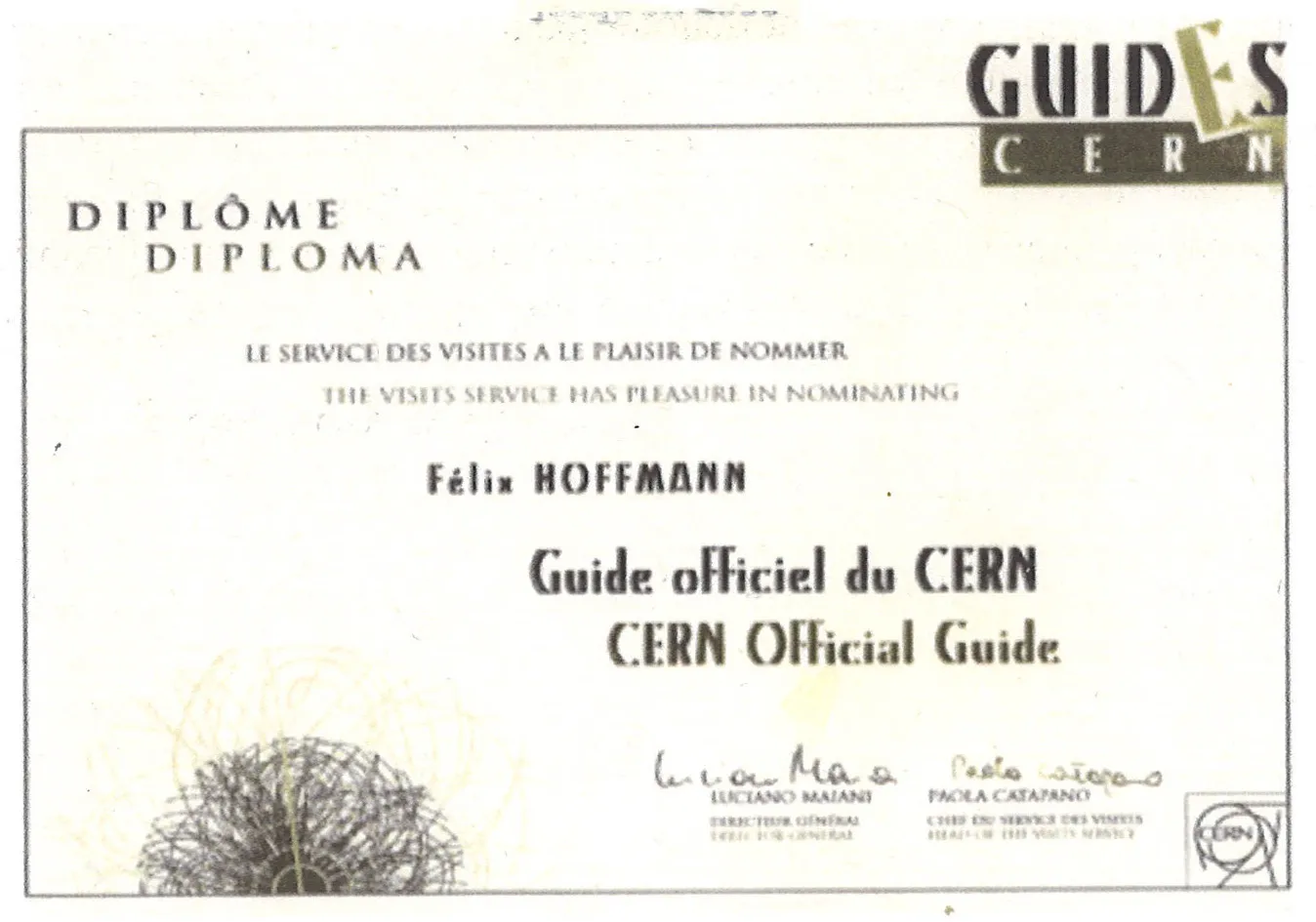 Quelques mots du premier guide officiel du CERN