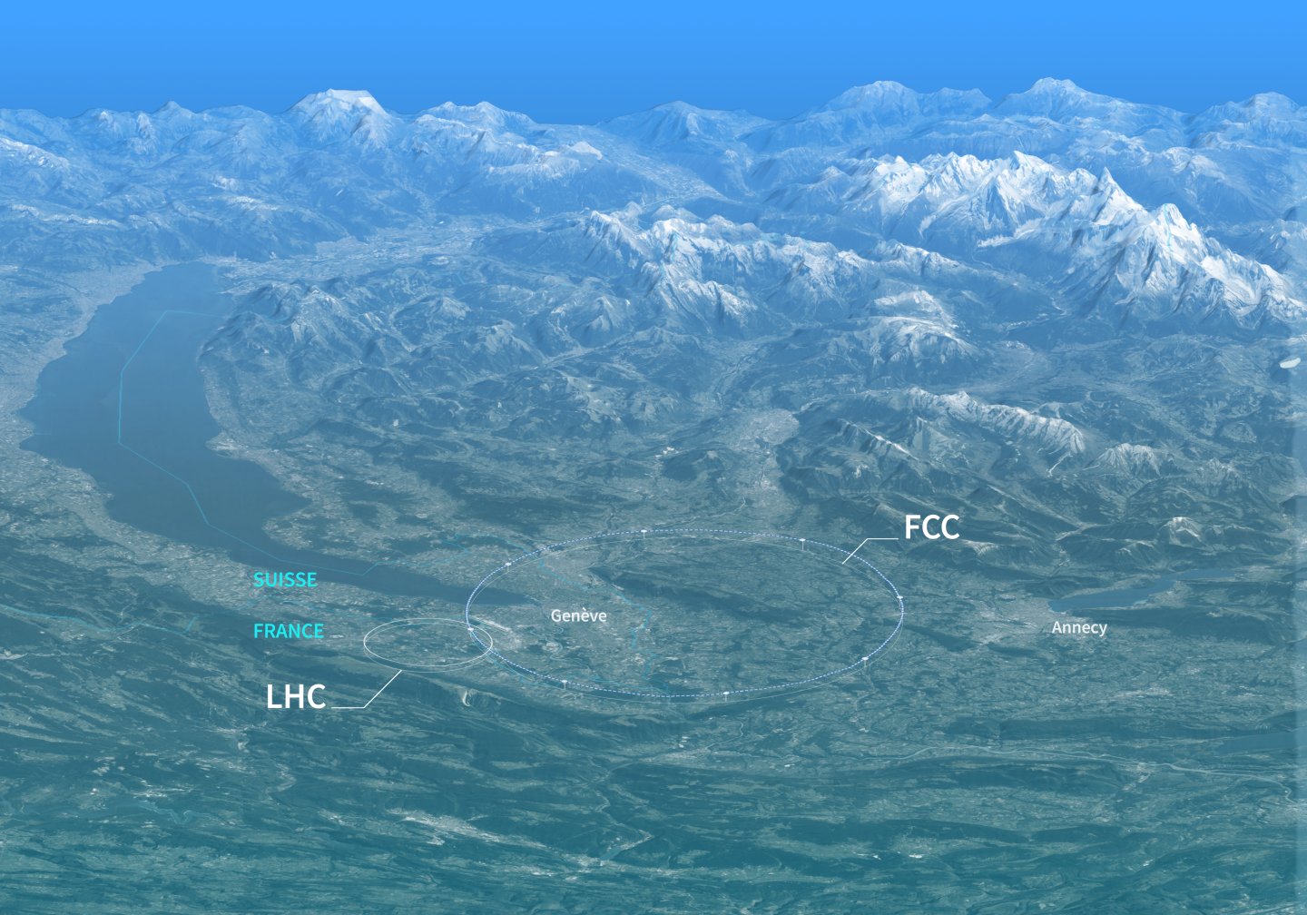 Map showing the preferred placement for the FCC (image: CERN)