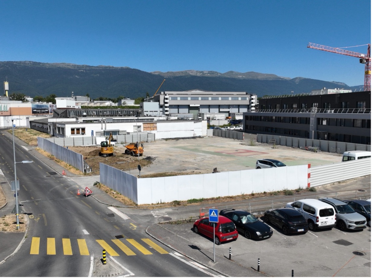 Ongoing construction work at the future site of Building 140